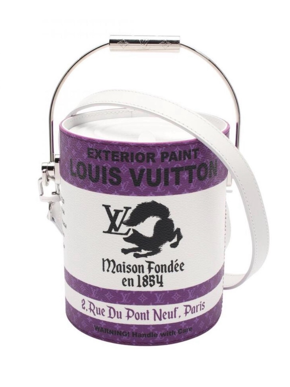 ✨💎RARE💎✨ Louis Vuitton Purple and White ULTRA VIOLET Paint Can Bucket Bag!